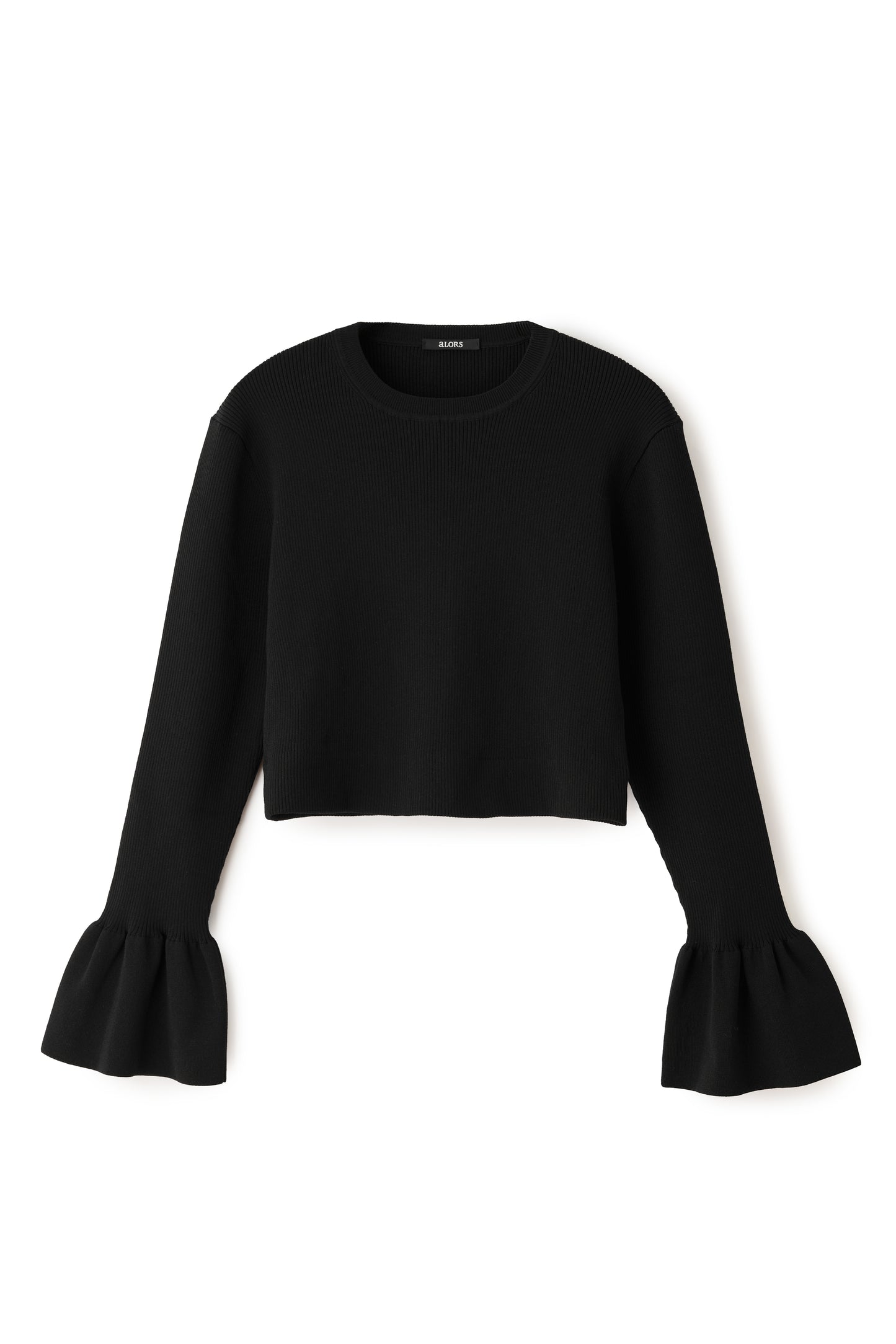 Pull en dentelle torsadée équestre Cadence Noir velouté  ブラック