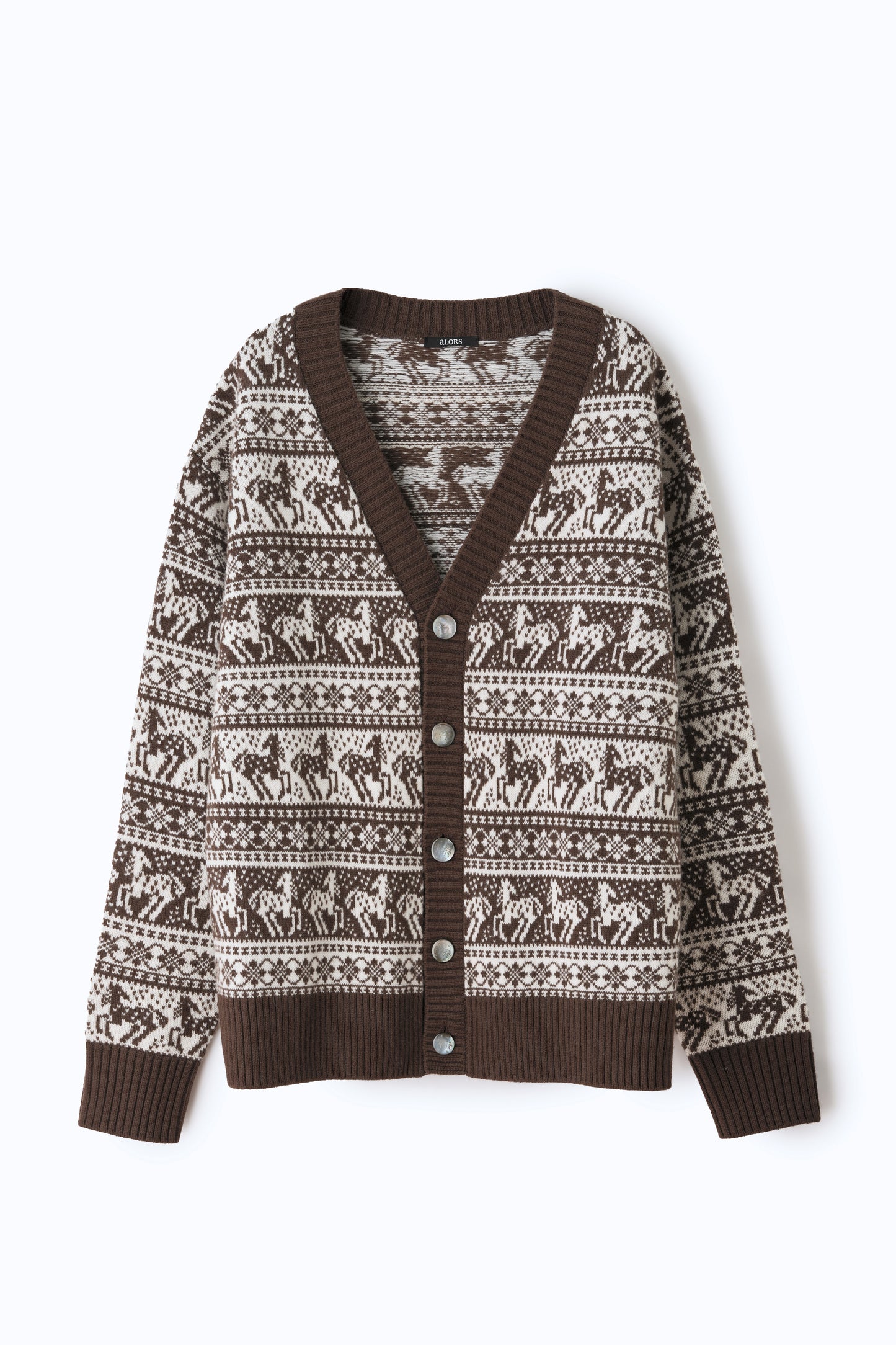Cardigan jacquard équestre Freya