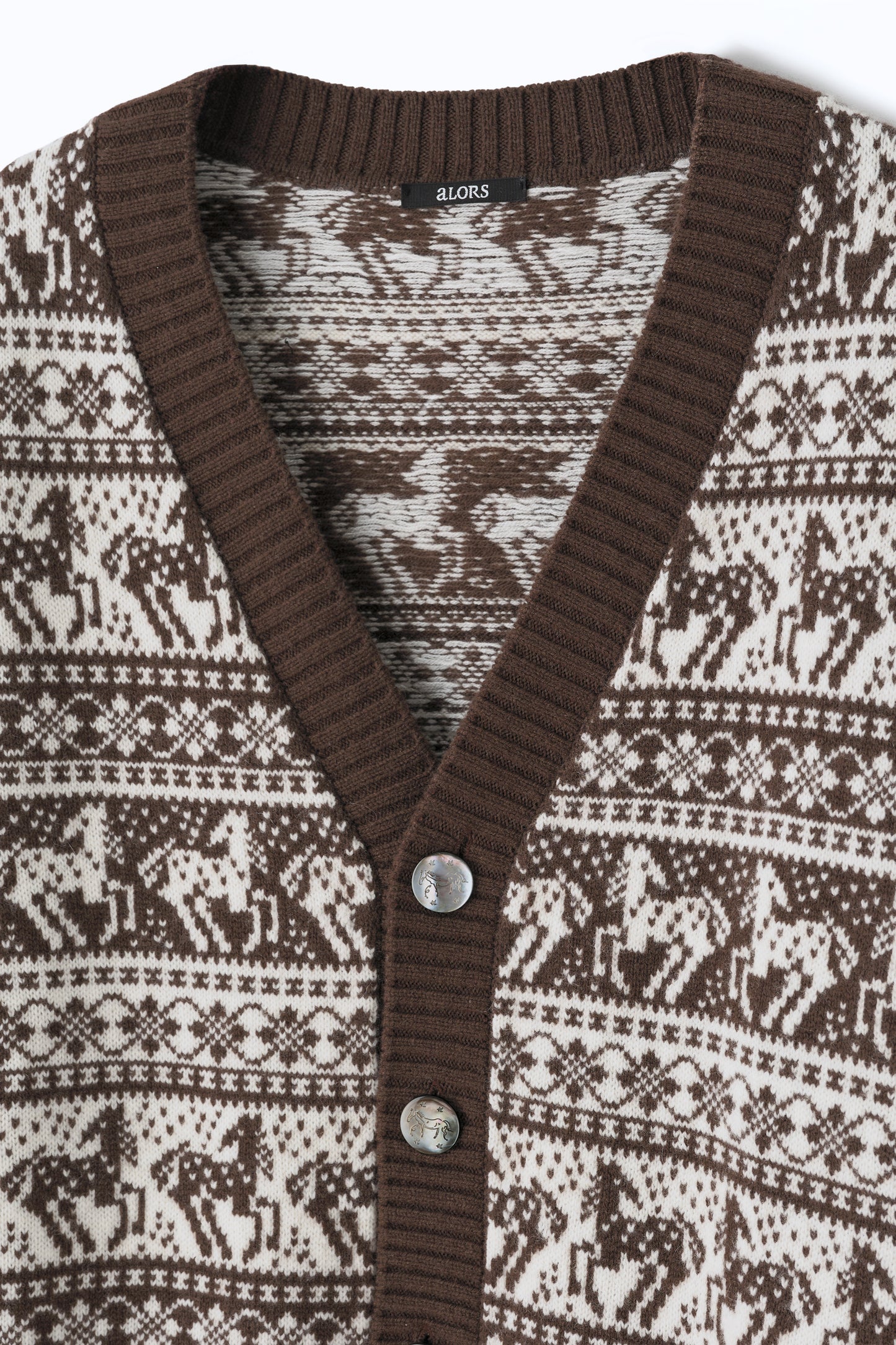 Cardigan jacquard équestre Freya