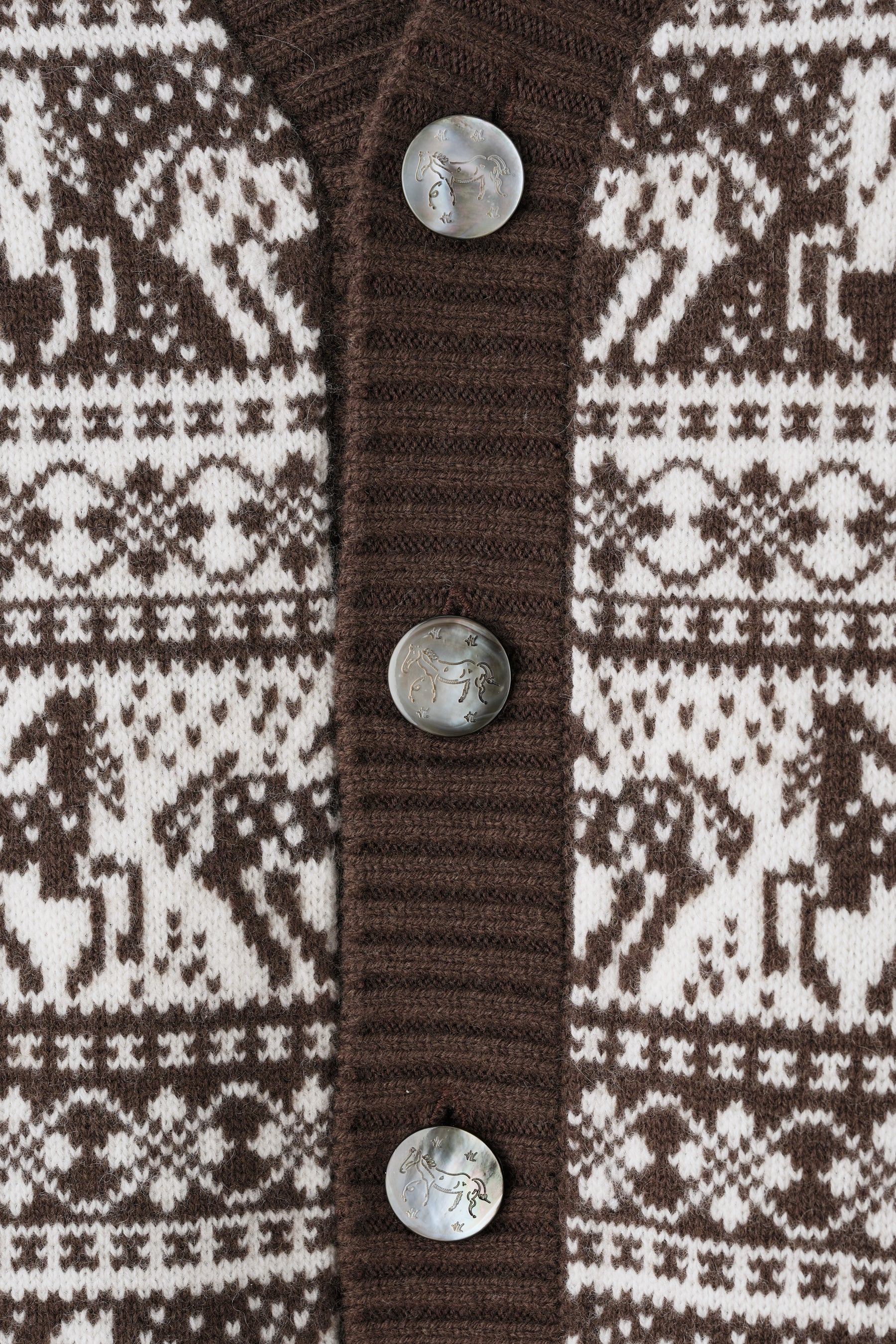 Cardigan jacquard équestre Freya – aLORS online store