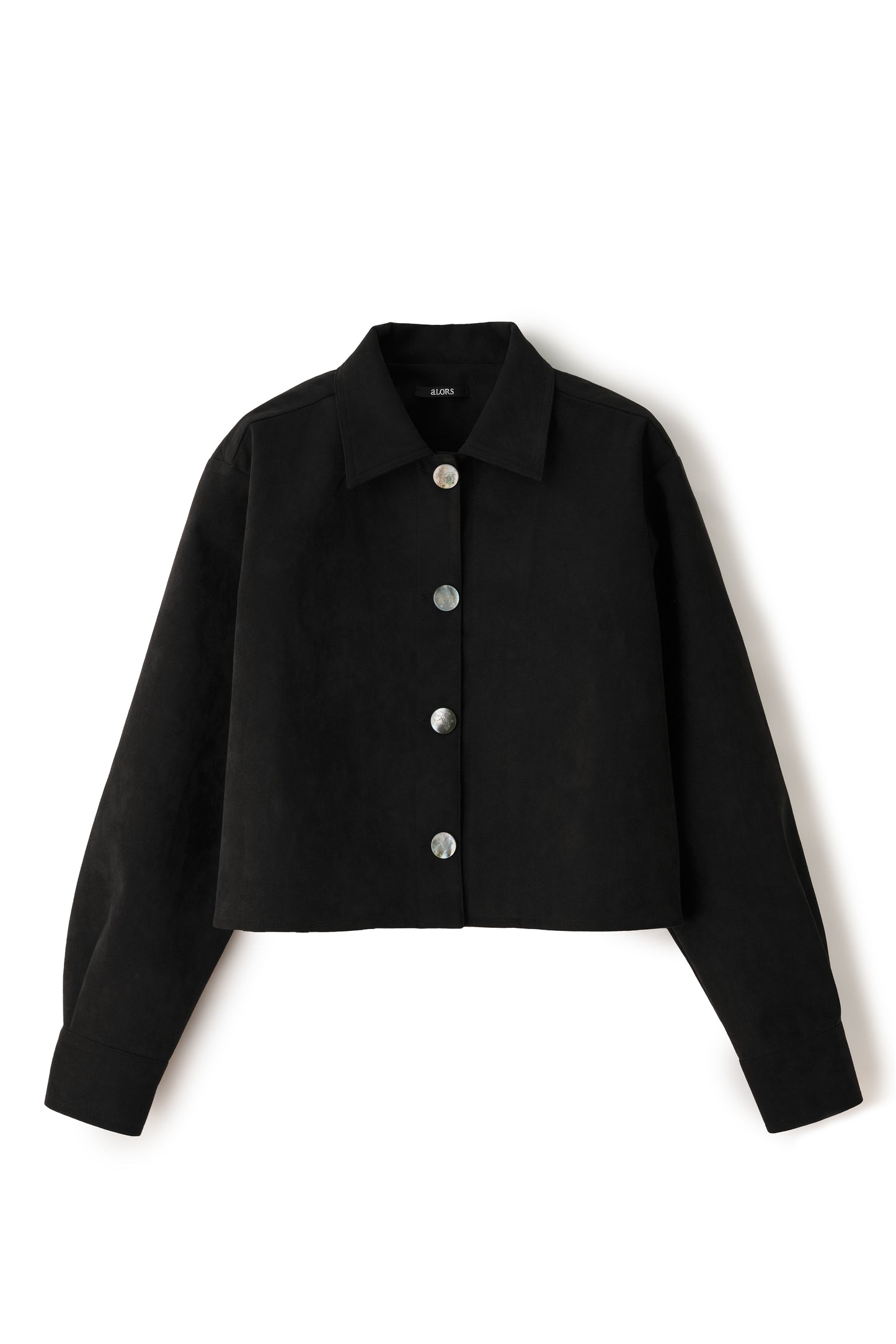 Veste courte en Alcantara Noir de Lune Artemis