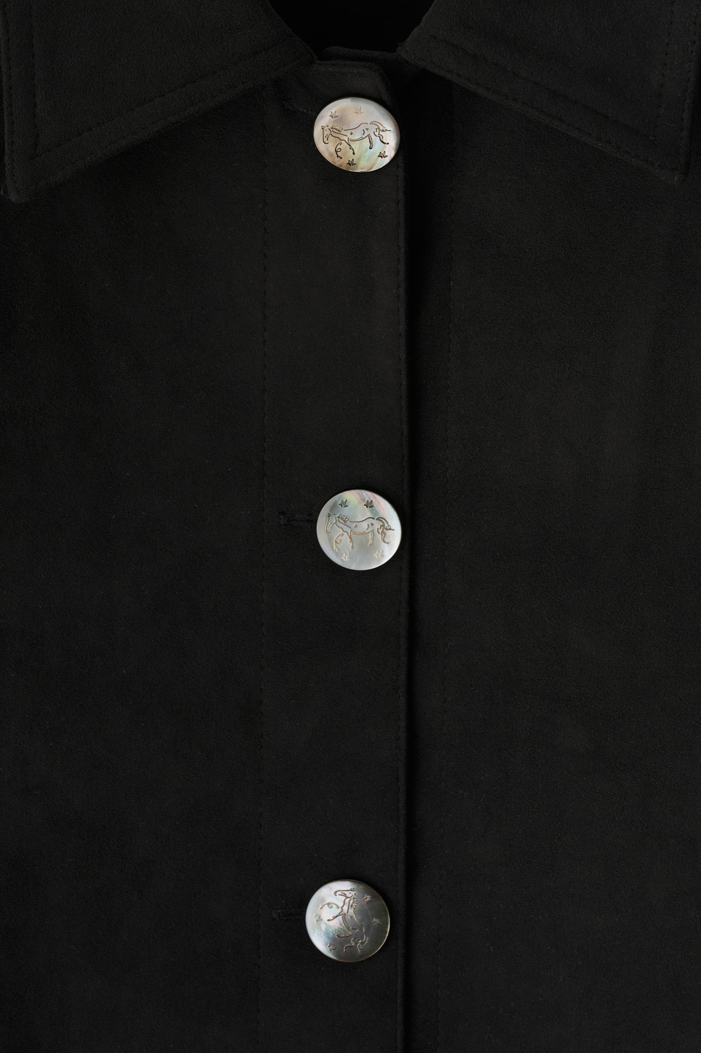 Veste courte en Alcantara Noir de Lune Artemis