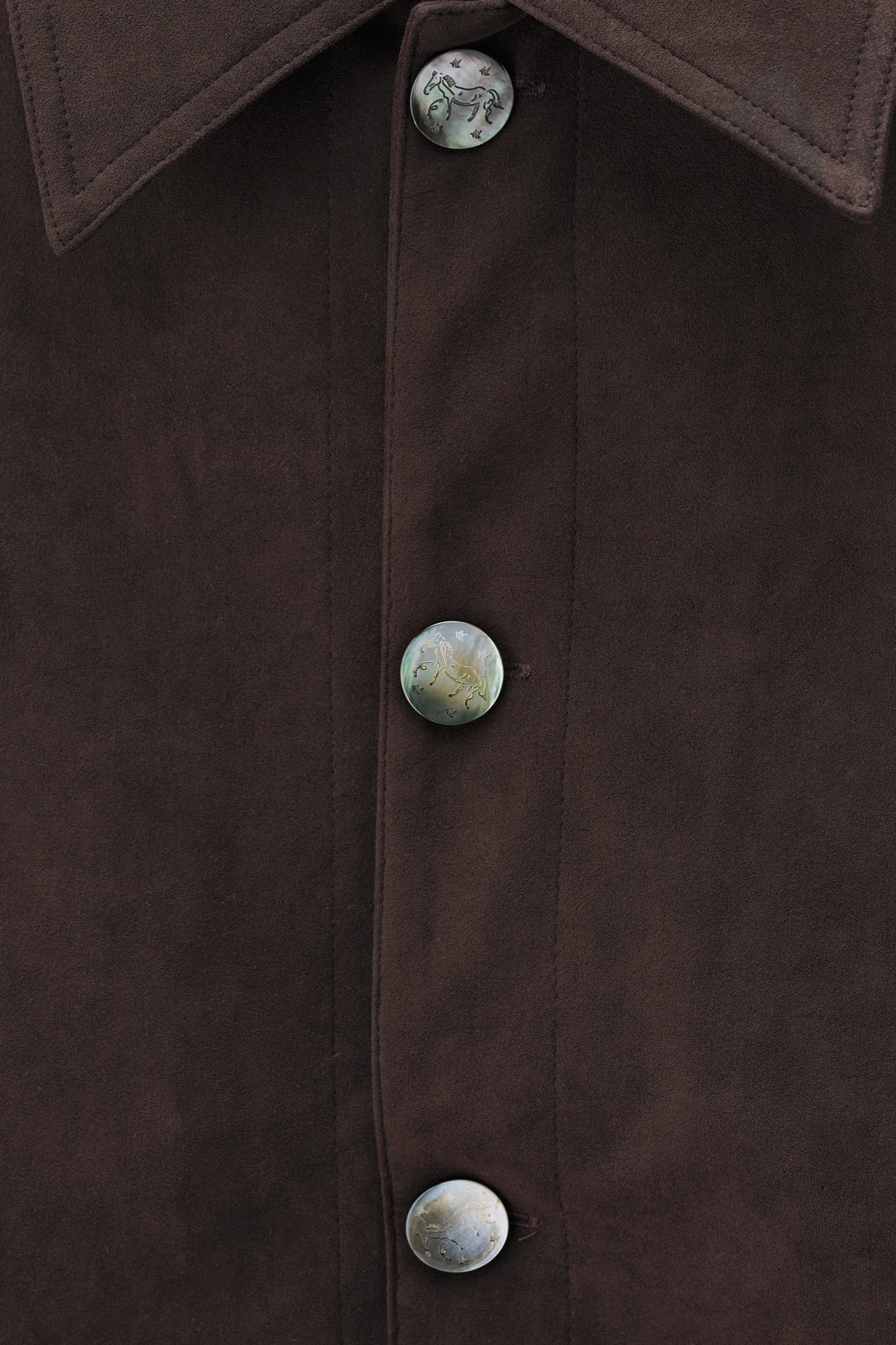 Veste en Alcantara Brun Équestre Chiron