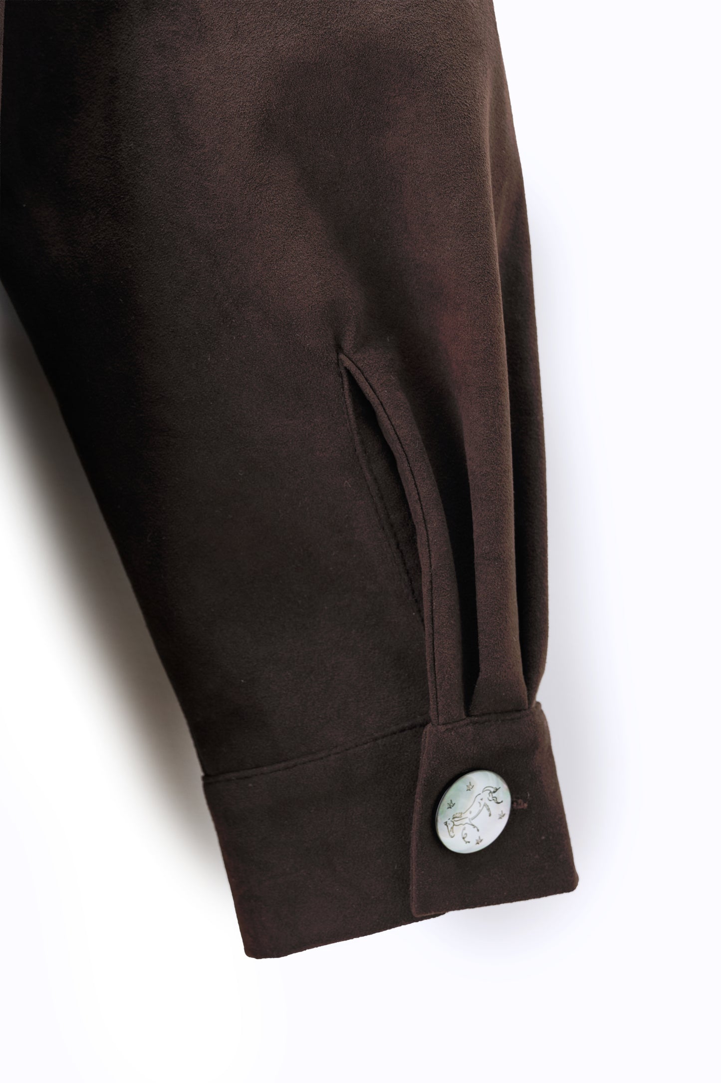 Veste en Alcantara Brun Équestre Chiron