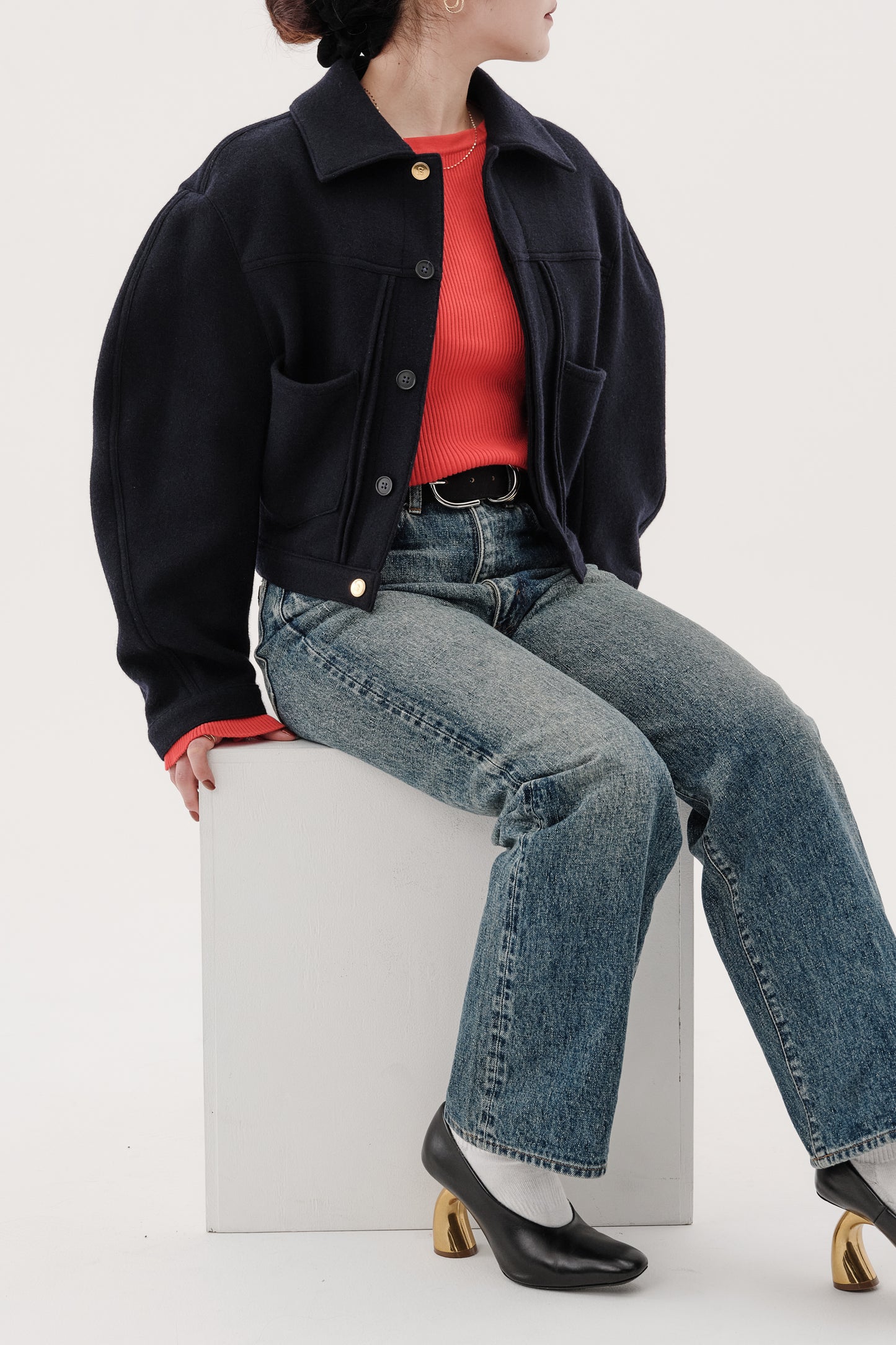 Bomber cardigan en tricot Cordelia