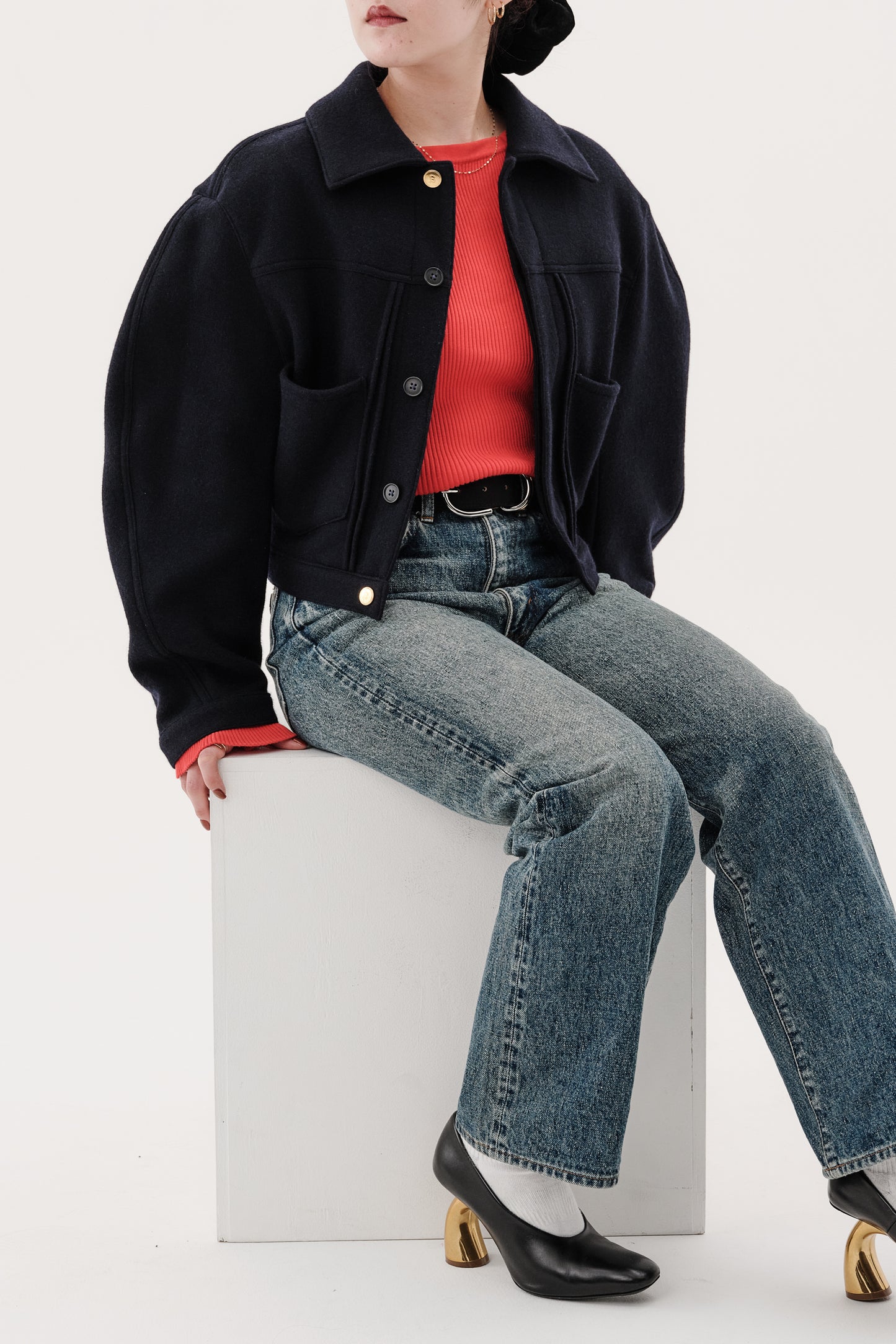 Bomber cardigan en tricot Cordelia