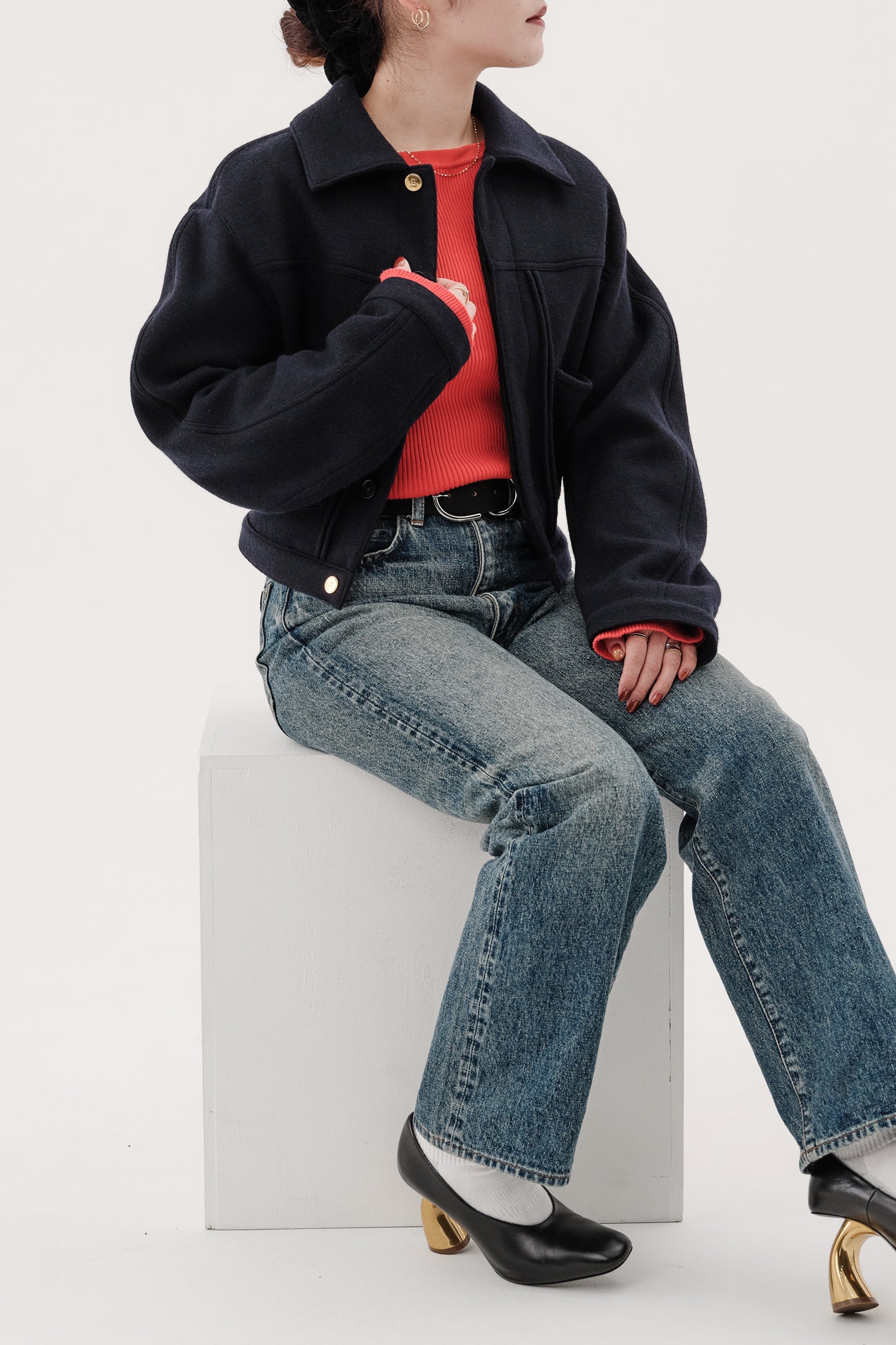 Bomber cardigan en tricot Cordelia