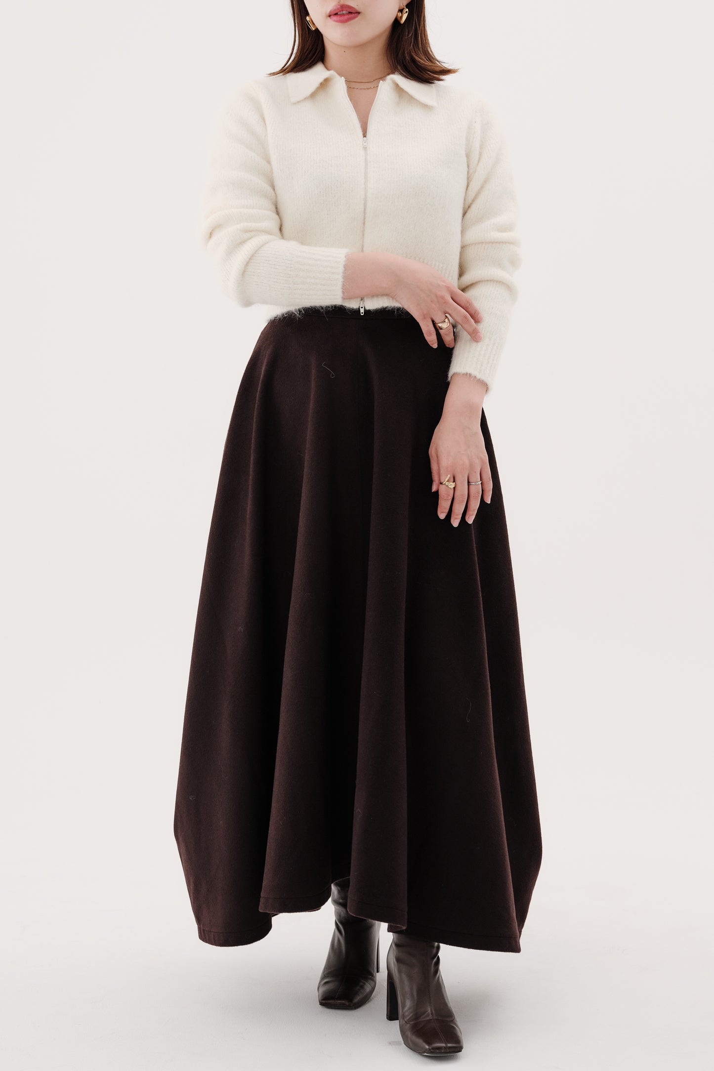 Jupe 【Clem-クレム-】DarkBrown