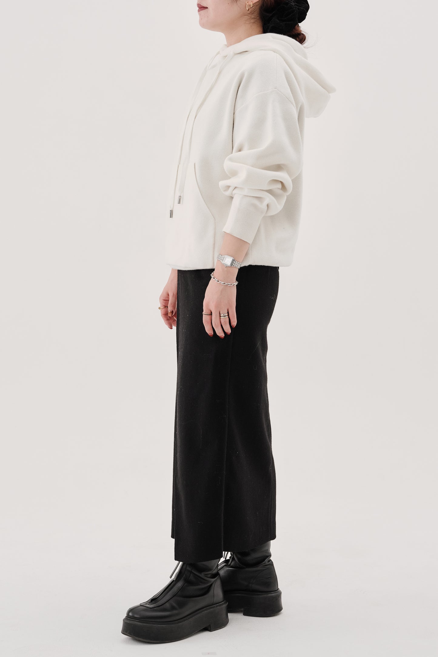 Jupe en tweed MOON "Bonnie" ブラック