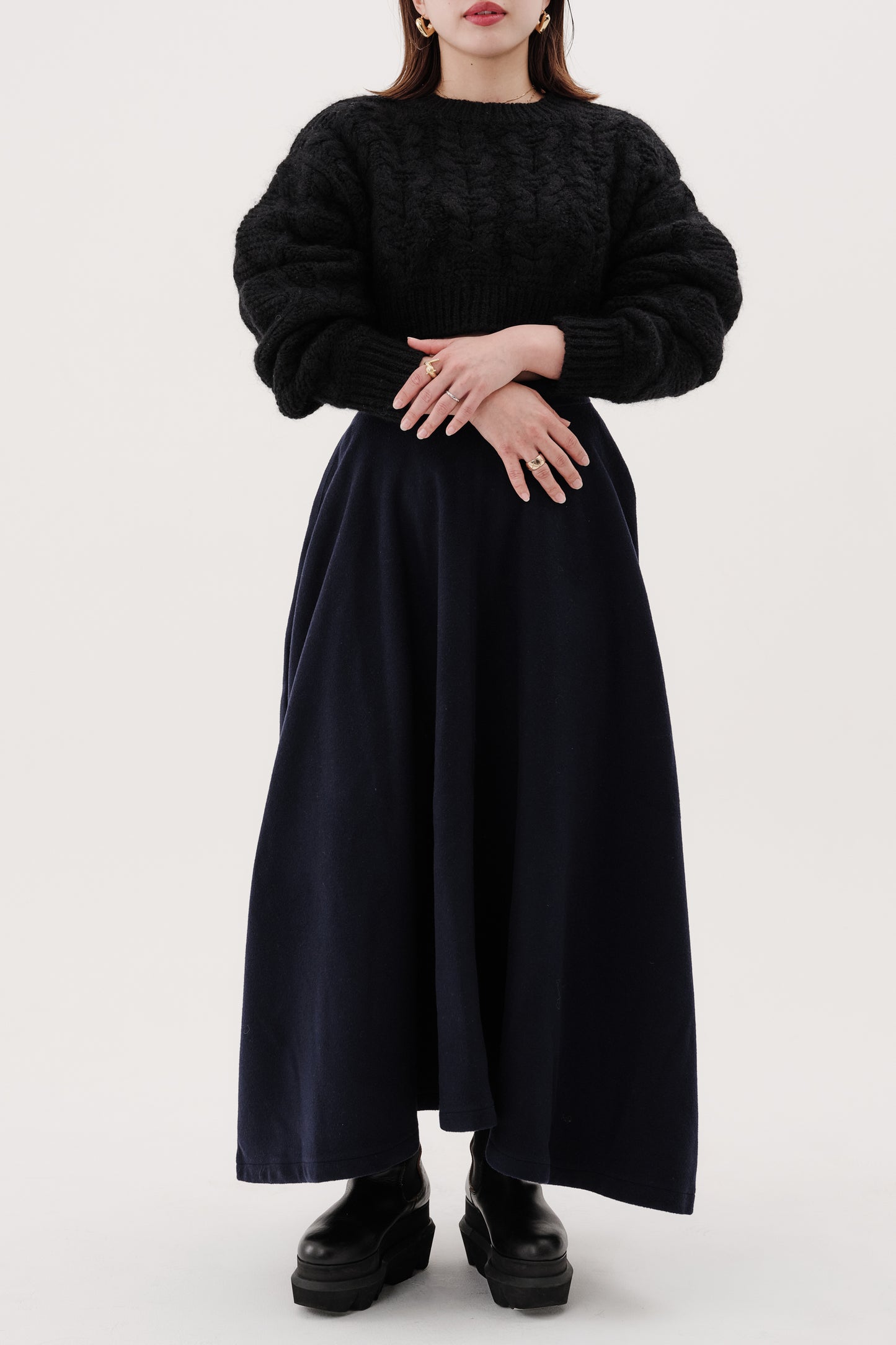 Jupe 【Clem-クレム-】DarkNavy