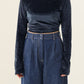 Haut court ouvert au dos Gris Anthracite チャコールグレー