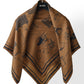 Foulard Ex-libris Paris x aLORS -une collaboration d’exception (キャメルx ネイビー) 90x90cm