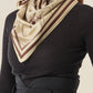 Foulard Ex-libris Paris x aLORS -une collaboration d’exception (アイボリーxボルドー) 90x90cm