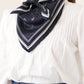 Foulard Ex-libris Paris x aLORS -une collaboration d’exception(ダークネイビーx アイボリー) 90x90cm