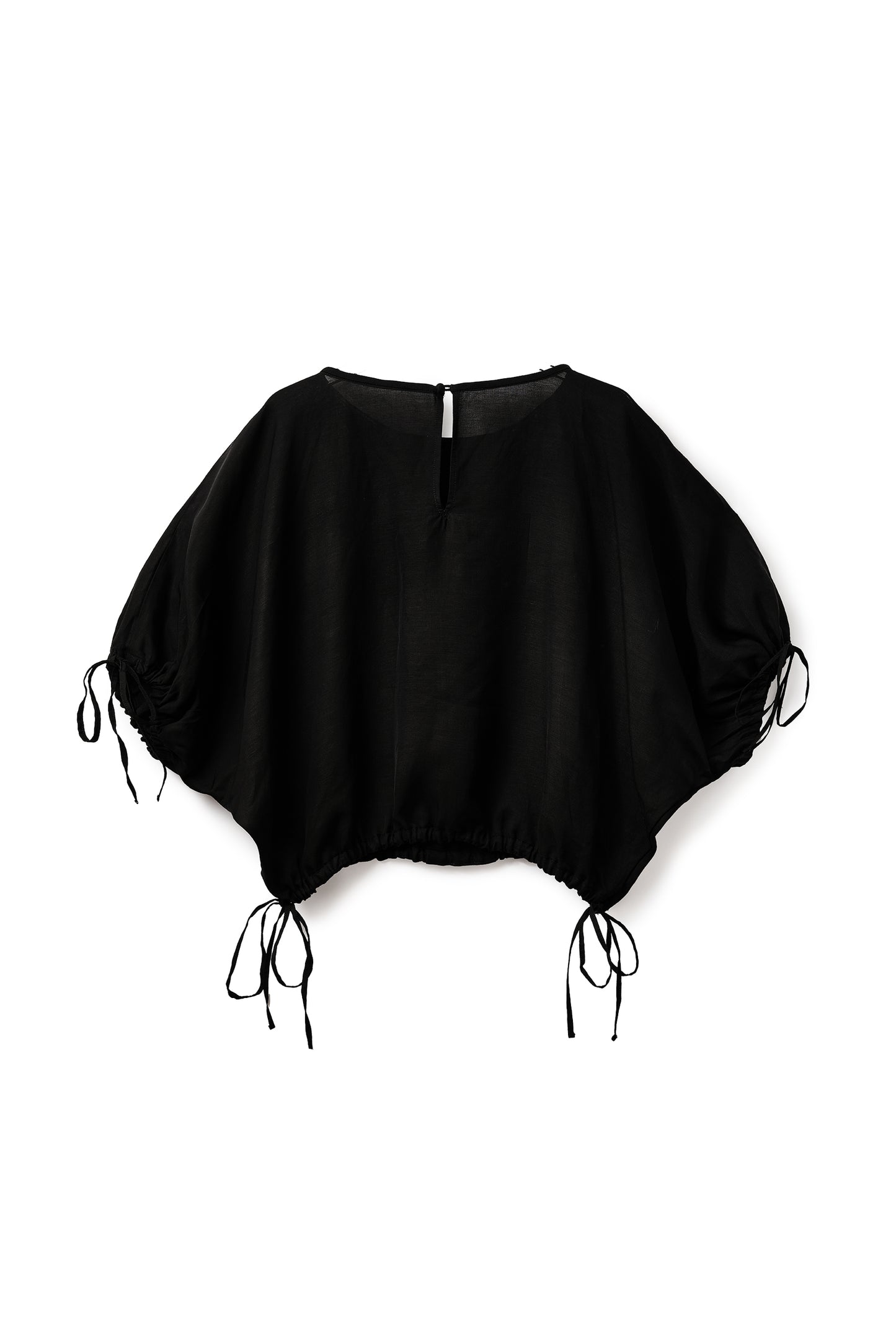Aperitivo Linen Balloon Blouse Black ブラウス