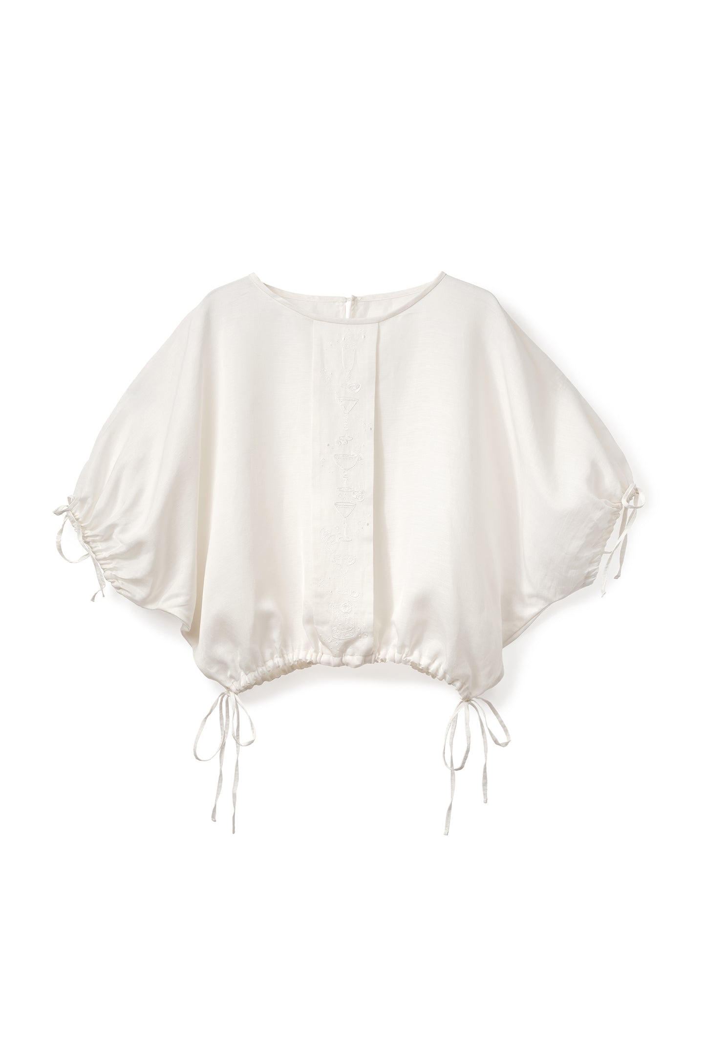 Aperitivo Linen Balloon Blouse White ブラウス