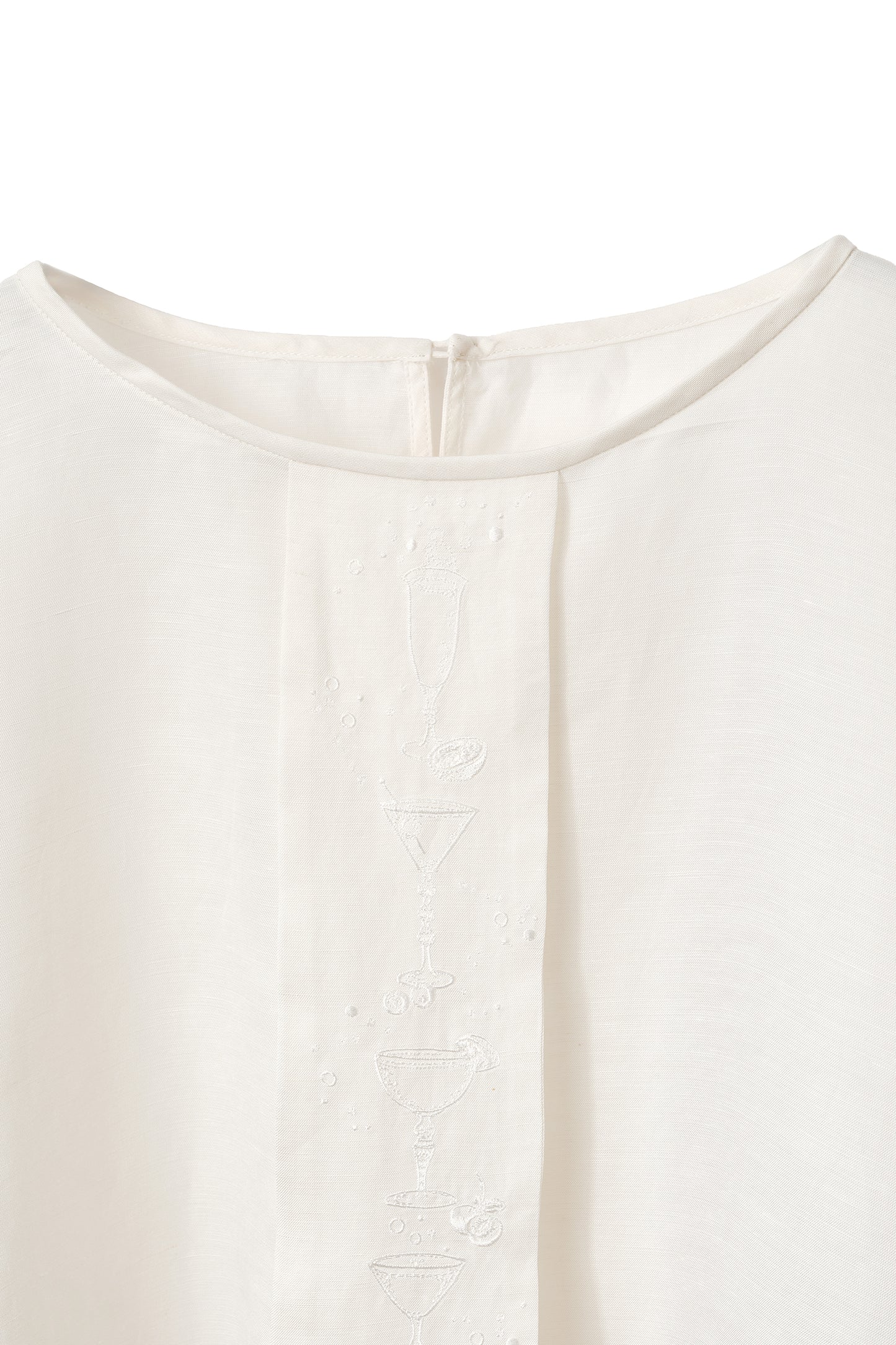 Aperitivo Linen Balloon Blouse White ブラウス